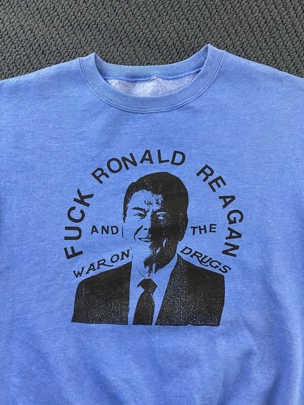 Vintage F*ck Ronald Reagan and the war On Dr*gs Politic Sweatshirt